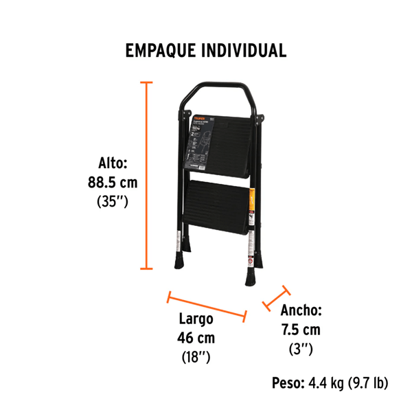 Escalerilla Tubular Plegable Truper - Imagen 3