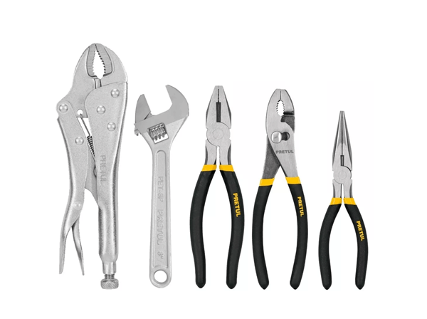 Juego de 4 pinzas y llave ajustable Pretul - Imagen 2